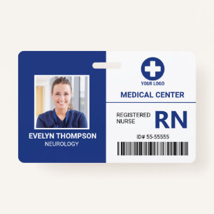 Badge Employé Médicale de l'hôpital Infirmière inscrite