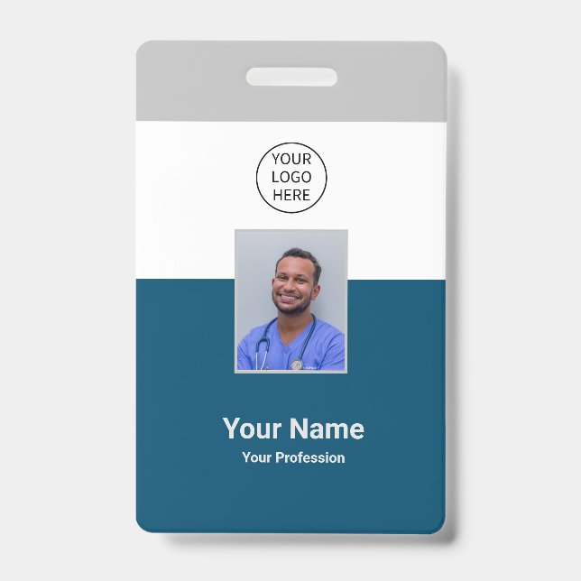 Badge employé moderne personnalisé de l'hôpital (Avant)
