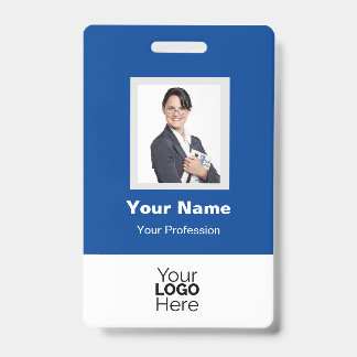 Badge Employé Personnalisé avec Photo, Code QR, Lo