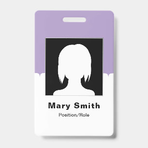 Badge Employé Personnalisé avec Photo, Code QR, Lo