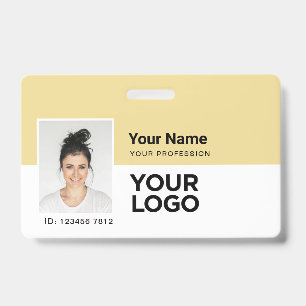 Badge Employé personnalisé Barre de photo ou logo de c