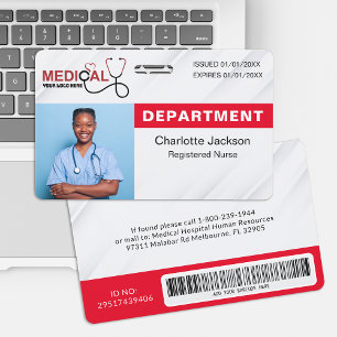 Badge Employé Personnalisé d'Identification de Soi