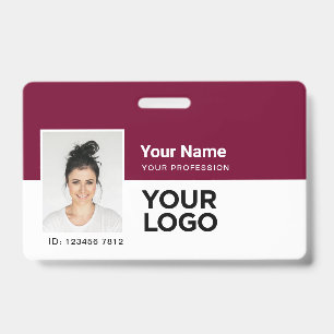 Badge Employé personnalisé   Nom du logo de la barre p