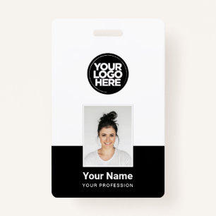 Badge Employé Personnalisé - Photo, Code-Barre, Grand Lo