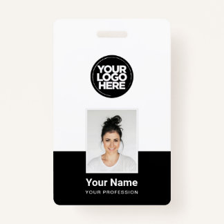 Badge Employé Personnalisé - Photo, Code-Barre, Grand Lo