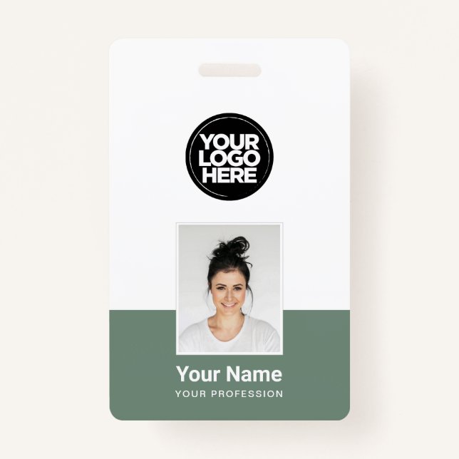 Badge Employé Personnalisé - Photo, Code-Barre, Grand Lo (Devant)