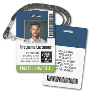 Badge Employé Personnalisé - Photo, Code-Barre, Lo