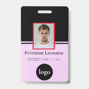 Badge Employé Personnalisé - Photo, Code-Barres, L