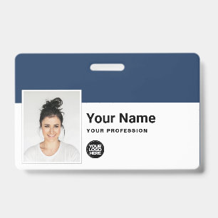 Badge Employé personnalisé - Photo, code-barres, logo,