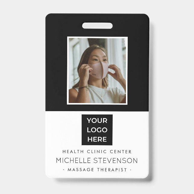 Badge Employé photo élégant (Face)