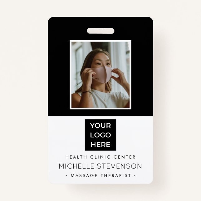 Badge Employé photo élégant (Devant)