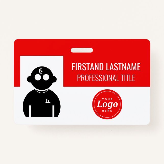 Badge Employé rouge (Devant)