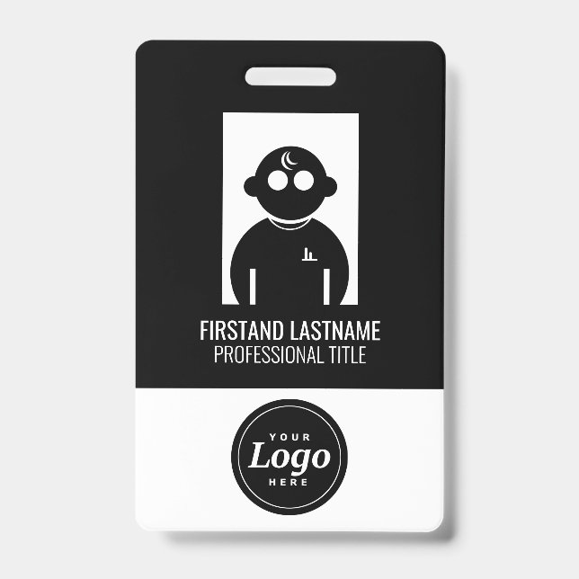 Badge employé V1 noir (Avant)