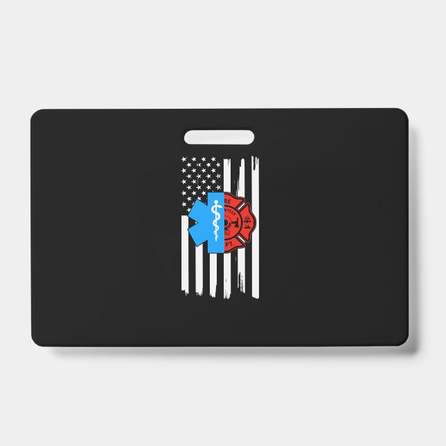 Badge Emt Firefighter American Flag Distressed.Png (Avant)
