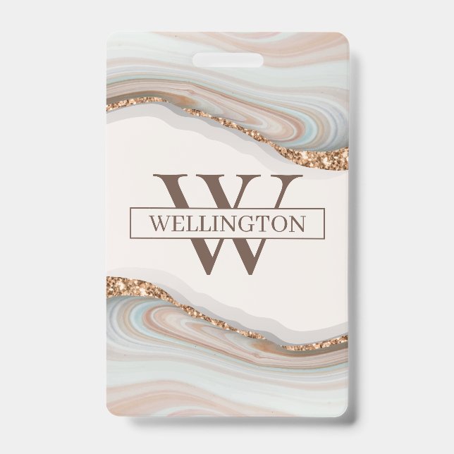 Badge en marbre de pierre d'agate (Avant)