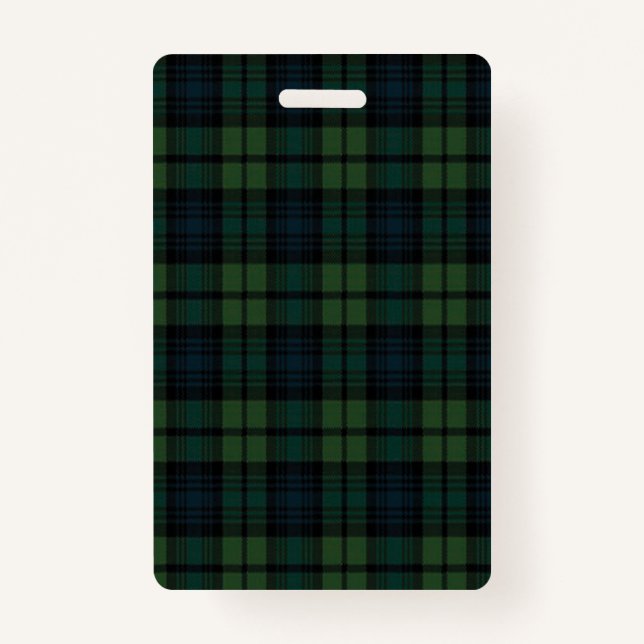 Badge en plastique Tartan - Vertical (Devant)
