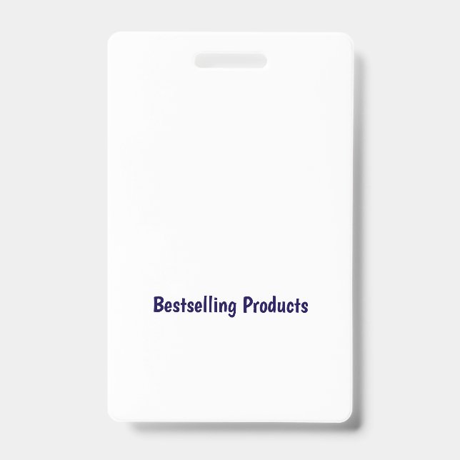Badge en plastique vertical (Avant)
