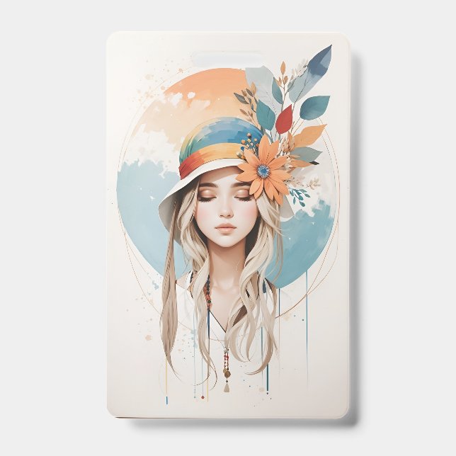 Badge en plastique - Vertical (Avant)