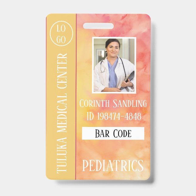 Badge Encres Photo ID Warm Pink Yellow Medica (Avant)