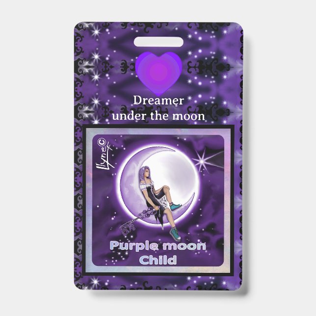 Badge Enfant de la lune violette (Avant)