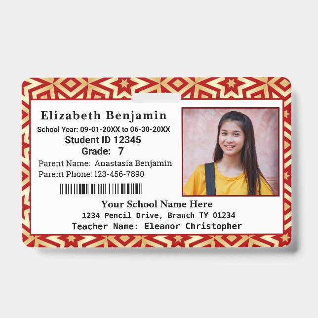 Badge Enfants de l'école Identification de l'identité ph (Avant)