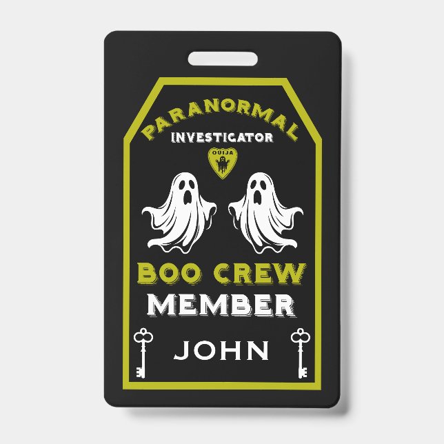 Badge Enquêteur paranormal Chasseur de fantômes (Avant)