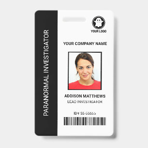 Badge Enquêteur paranormal Entreprise Employé Photo ID