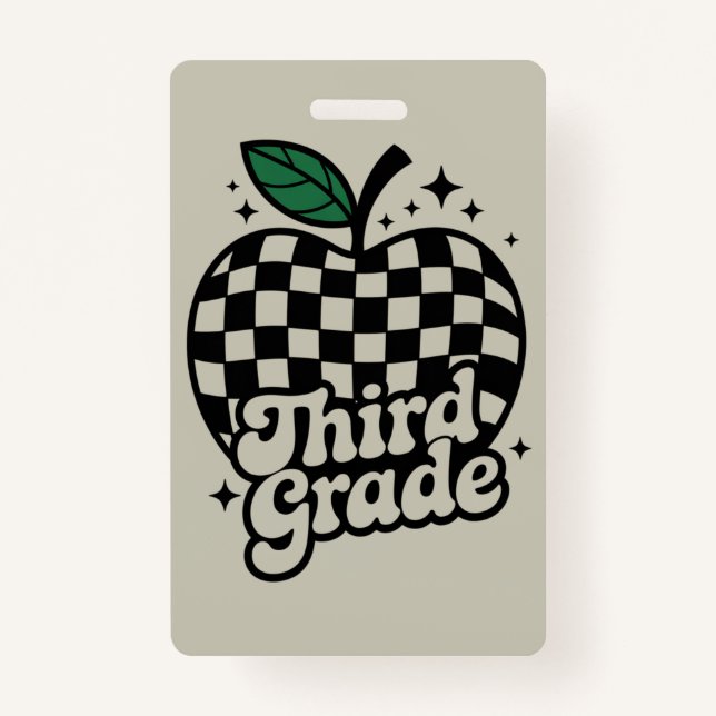 Badge Enseignant 3e année Retour à l'école (Devant)