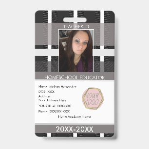 Badge Enseignant à la maison école de la mère carte d'id
