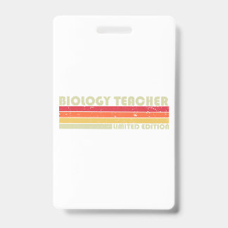 Badge ENSEIGNANT EN BIOLOGIE Funny Titre du travail Prof