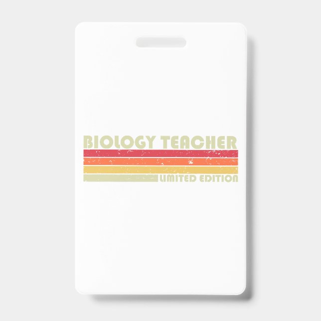 Badge ENSEIGNANT EN BIOLOGIE Funny Titre du travail Prof (Face)