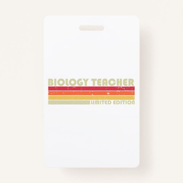 Badge ENSEIGNANT EN BIOLOGIE Funny Titre du travail Prof (Devant)