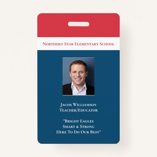 Badge Enseignant enseignant à l'école (Devant)