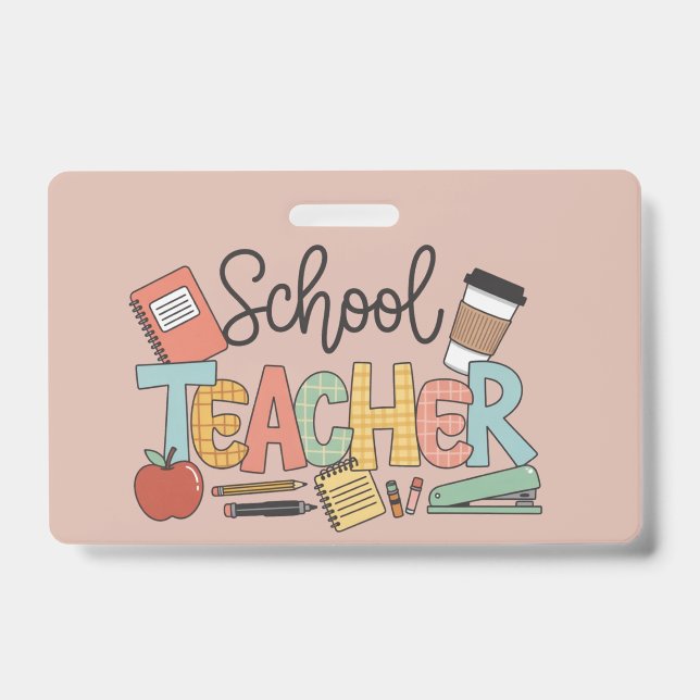 Badge Enseignant enseignant des cadeaux aux futurs leade (Avant)