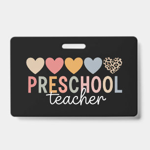 Badge Enseignant Préscolaire Retour à l'école 