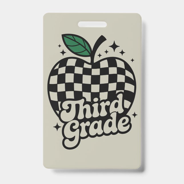 Badge Enseignant Troisième Année 3ème Retour à l'école (Avant)