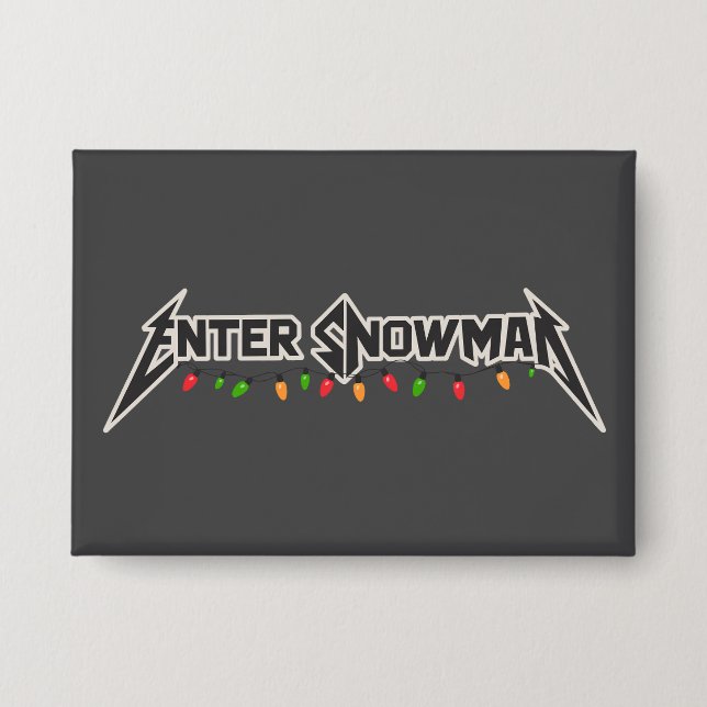Badge Enter Snowman Christmas Rocker Winter Rock Metal (Recto)