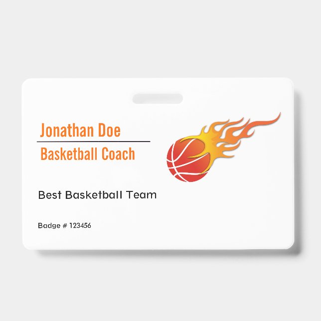 Badge Entraîneur de basket (Avant)