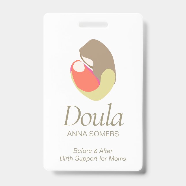 Badge Entraîneur de naissance Doula sage-femme mère et b (Avant)