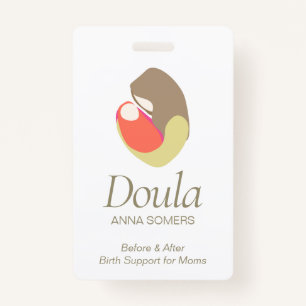 Badge Entraîneur de naissance Doula sage-femme mère et b