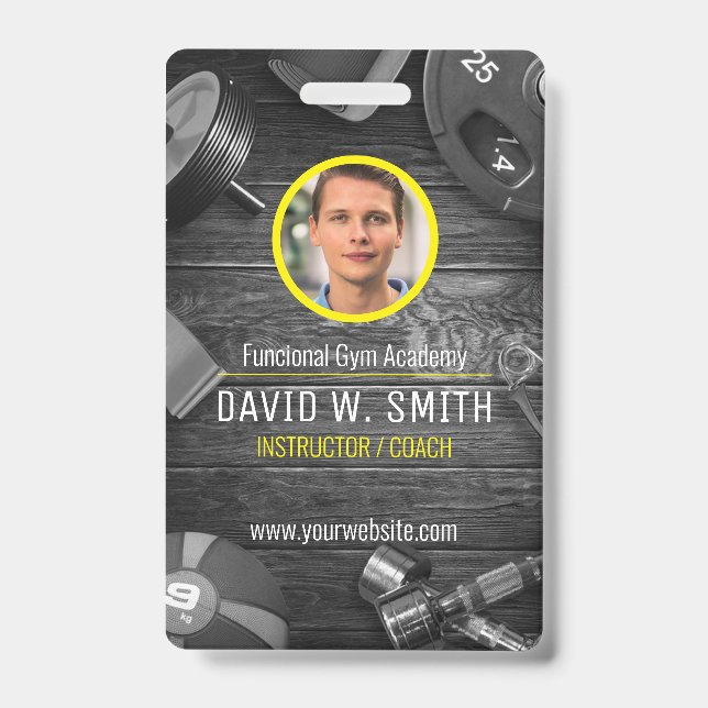 Badge Entraîneur d'instructeur de gym fonctionnel (Face)
