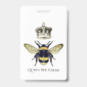 Badge Entreprise Abeille et Couronne