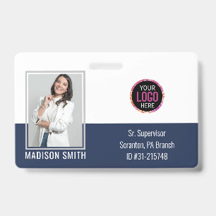 Badge Entreprise de cartes d'identité avec photo d'emplo