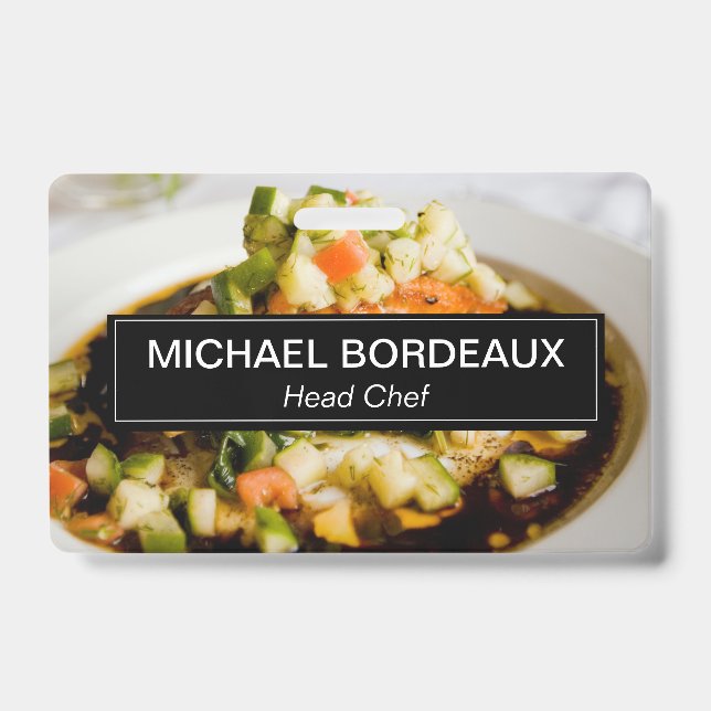 Badge Entreprise de catering de photos personnalisées (Avant)