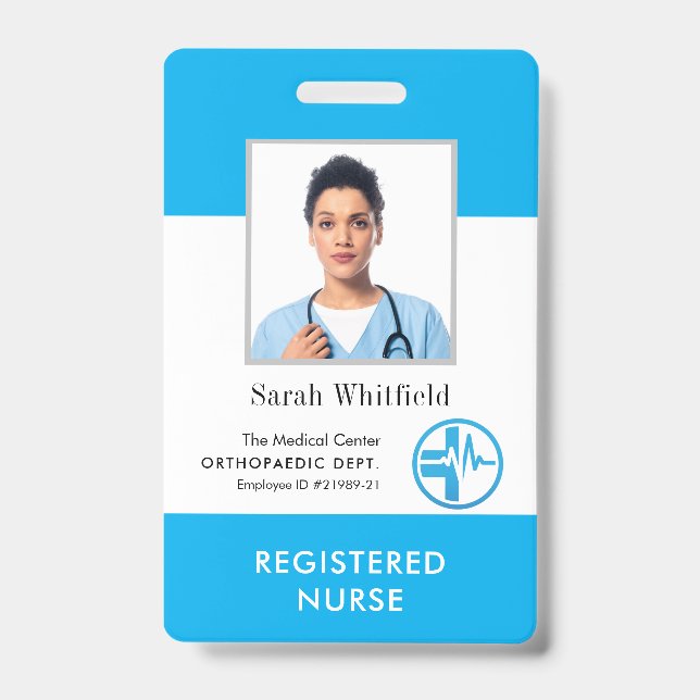 Badge Entreprise de logo commercial Photo d'identité per (Avant)