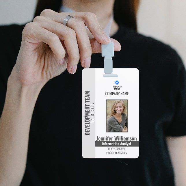 Badge Entreprise de photo au charbon de bois Code QR de  (Créateur téléchargé)