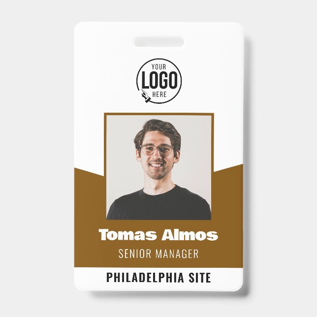 Badge Entreprise de sécurité moderne pour cartes d'ident (Avant)
