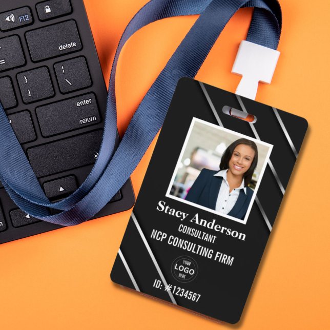 Badge Entreprise Employé Titre Nom Nom de la photo (Corporate Company Employee Title Name Photo ID Badge)