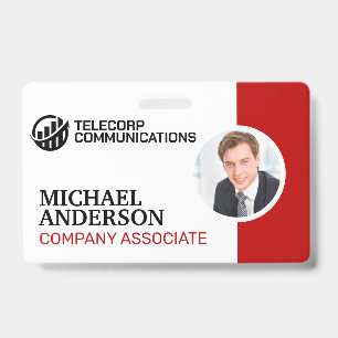 Badge Entreprise Homme d'affaires en costume Code ba