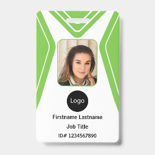 Badge entreprise verte personnalisée employé Photo, Logo
